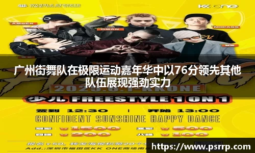 广州街舞队在极限运动嘉年华中以76分领先其他队伍展现强劲实力